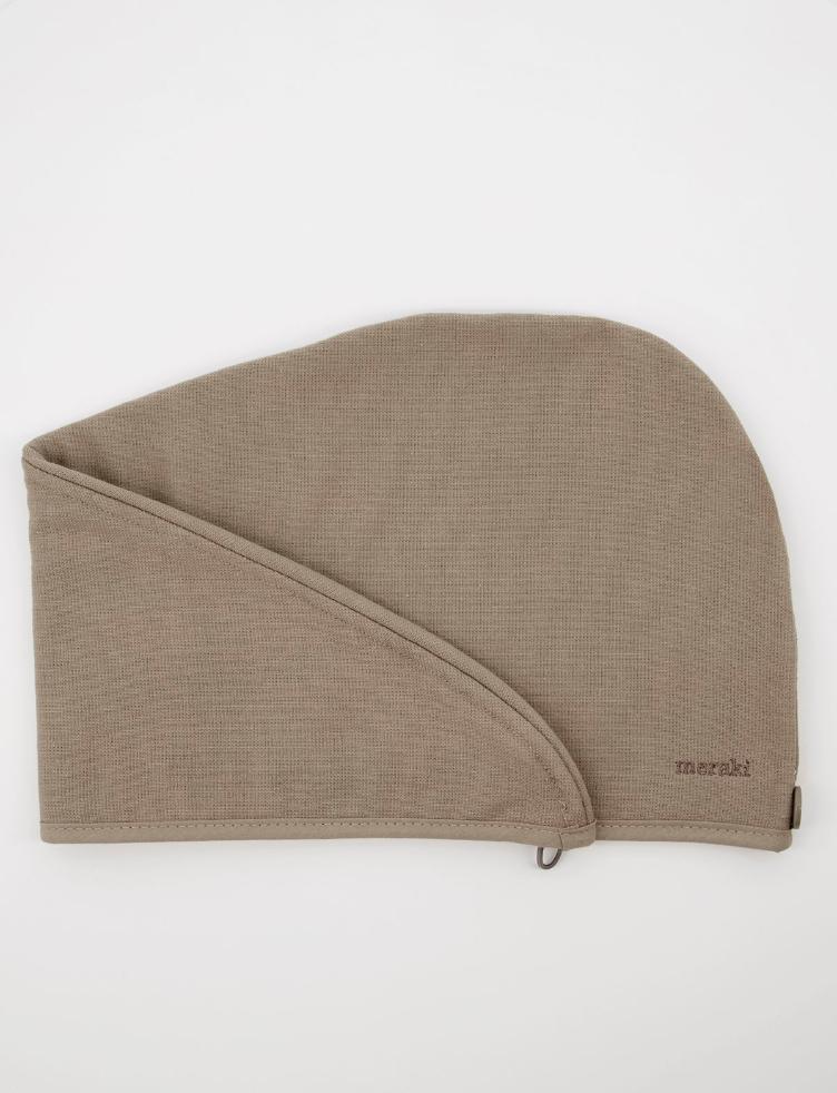 Turbanhandtuch, Lunaria, warmes Grau